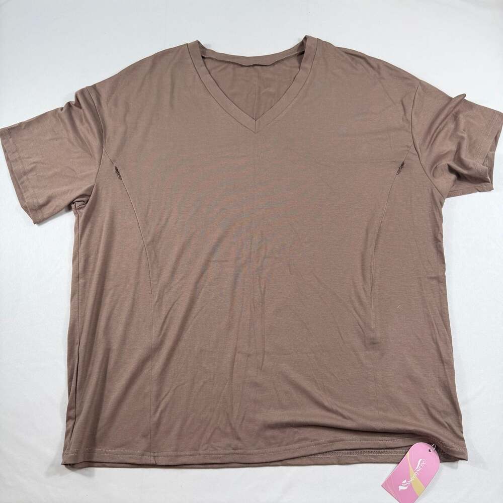 Sweetyweee Women's Nursing V-Neck Short Sleeve Casual Tee